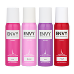 Envy Deodorant Combo Luv+Blush+Kiss+Pout 120ml*4