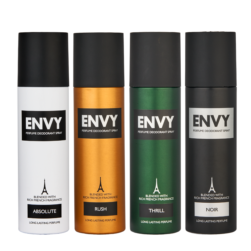 Envy Deodorant Combo Absolute + Rush + Thrill+ Noir 120ml*4