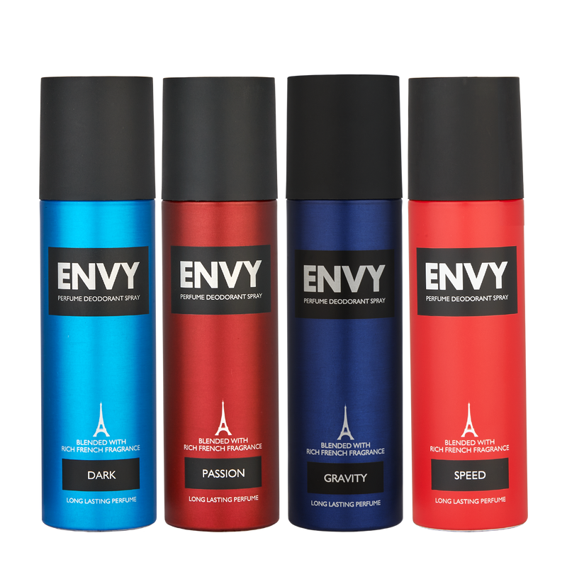 Envy Deodorant Combo Dark + Passion + Gravity + Speed 120ml*4