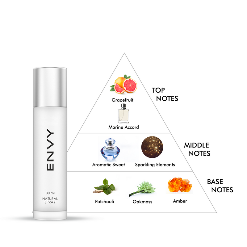 Envy Perfume Natural Spray white pack of 3 60ml*3
