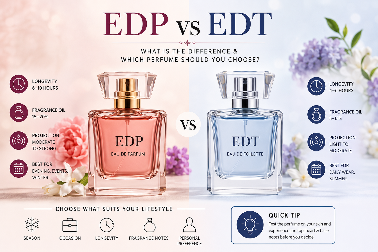 EDP vs EDT: What Is the Difference & Which Perfume Should You Choose?