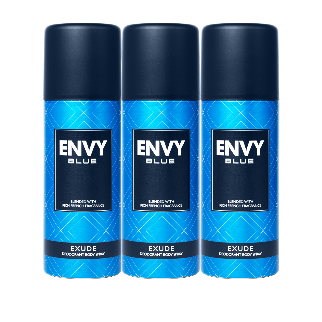 Envy Exude Deodorant Spray For Men (Pack of 3) - 165ml