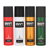 ENVY SPEED + Absolute + Rush + Thrill Deodorant Combo -480ml