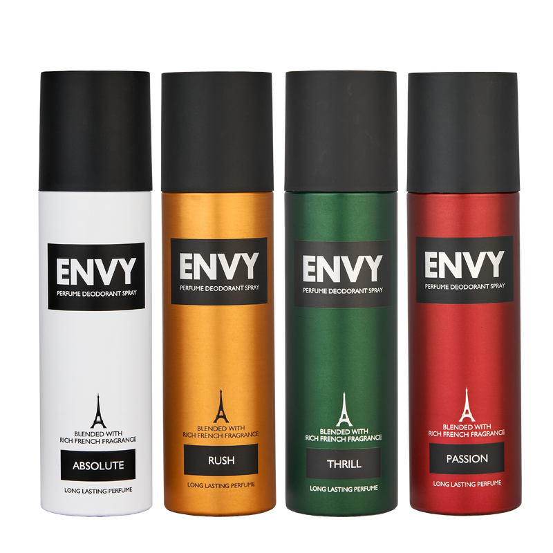Envy Deodorant Combo Absolute + Rush + Thrill+ Passion 120ml*4