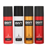 ENVY SPEED + Absolute + Rush + Fiery Deodorant Combo -480ml