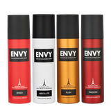 ENVY SPEED + Absolute + Rush + Passion Deodorant Combo -480ml