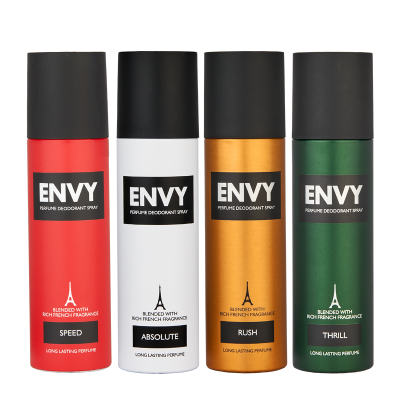 Envy Deodorant Combo SPEED + Absolute + Rush + Thrill 120ml*4