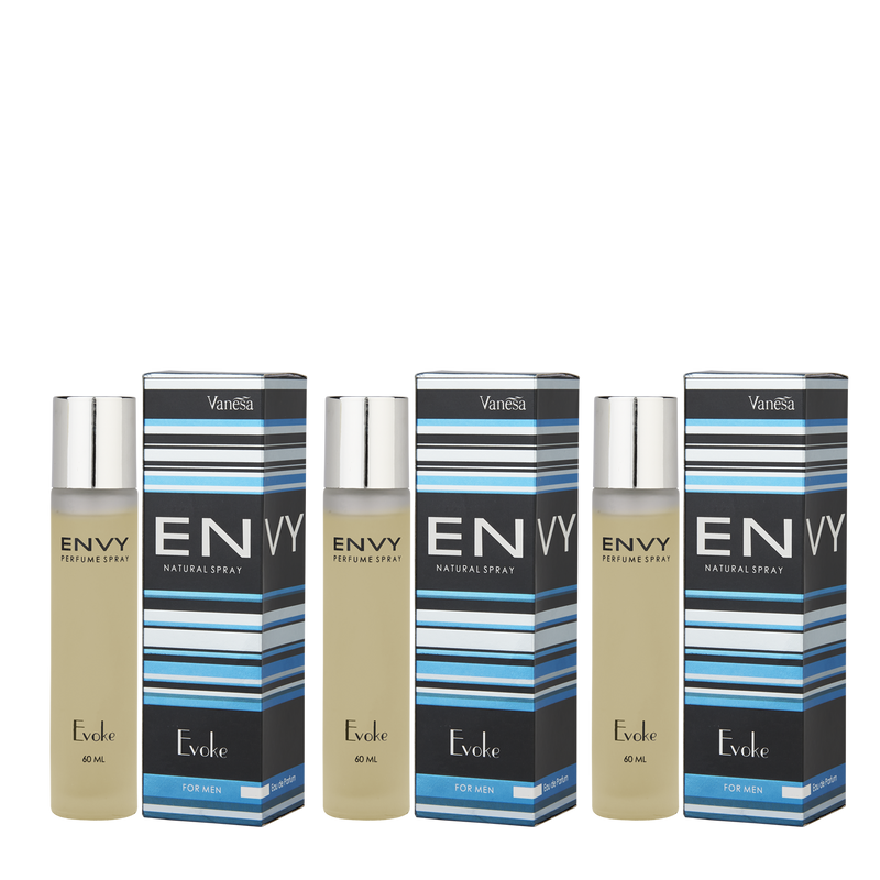 Envy Perfume Natural Spray Evoke pack of 3 60ml*3
