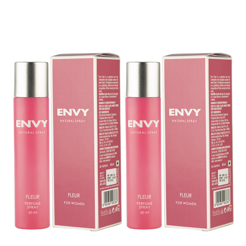 Envy Perfume Natural Spray fluer pack of 2 60ml*2