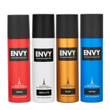 ENVY SPEED + Absolute + Rush + Nitro Deodorant Combo -480ml