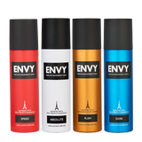 ENVY SPEED + Absolute + Rush + Dark Deodorant Combo -480ml