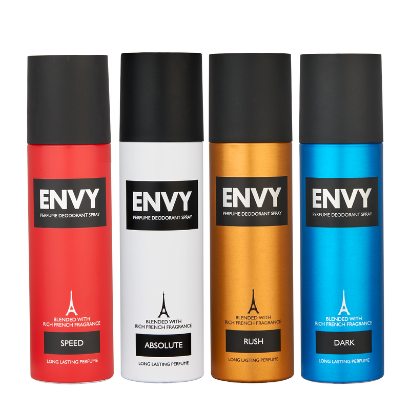 Envy Deodorant Combo SPEED + Absolute + Rush + Dark 120ml*4