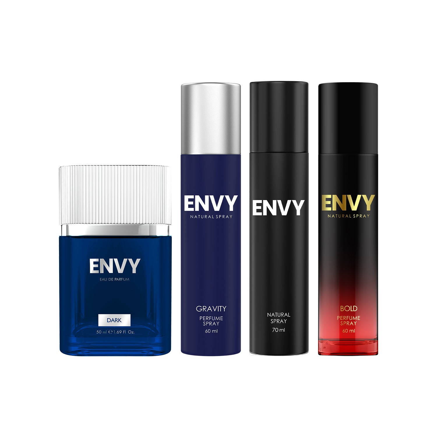 Dark 50ml + Gravity 60ml + Bold 60ml + Natural Spray for Men 70ml