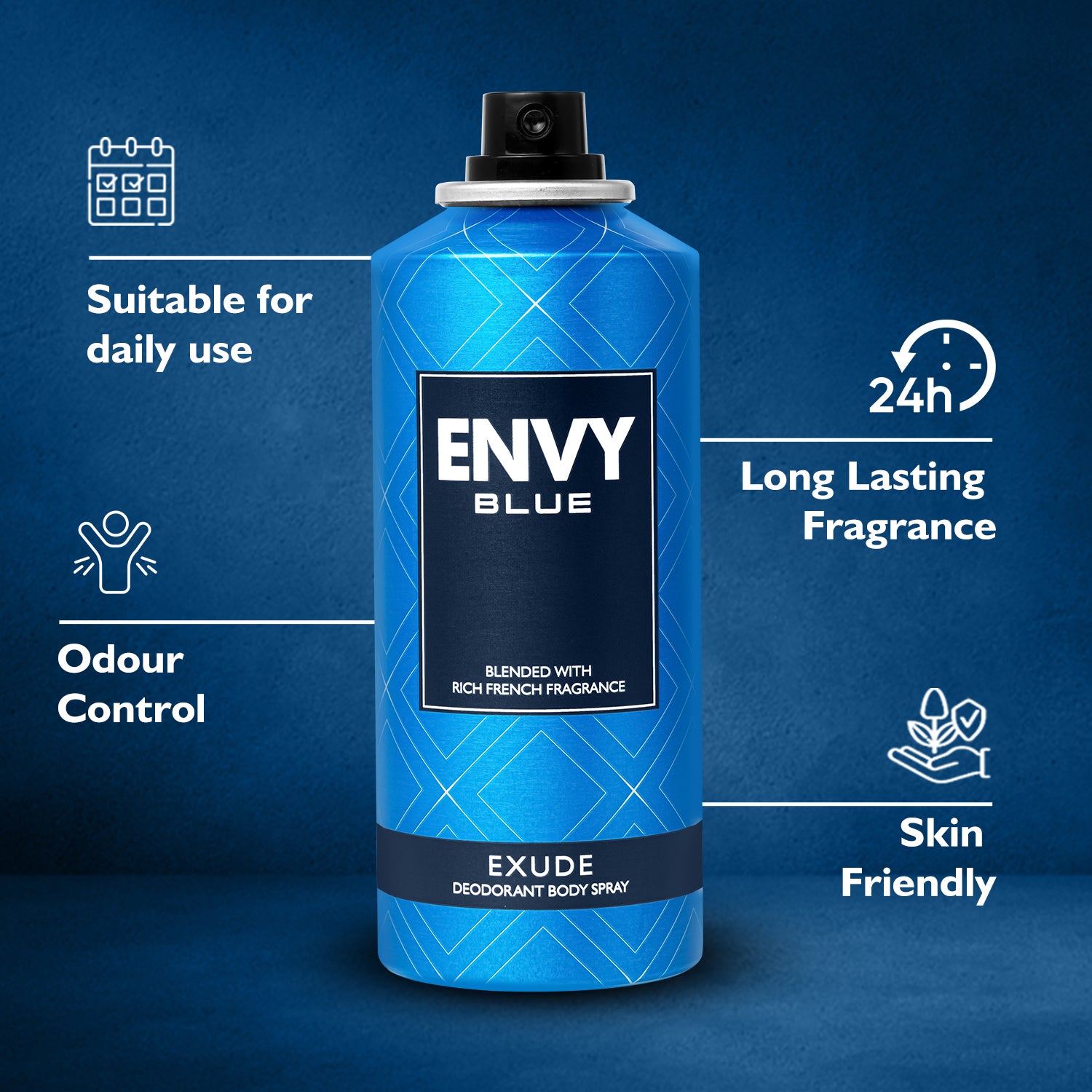 Envy Exude Deodorant Spray For Men (Pack of 3) - 165ml