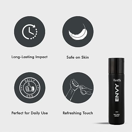 Envy Perfume Natural Spray Black pack of 3 60ml*3