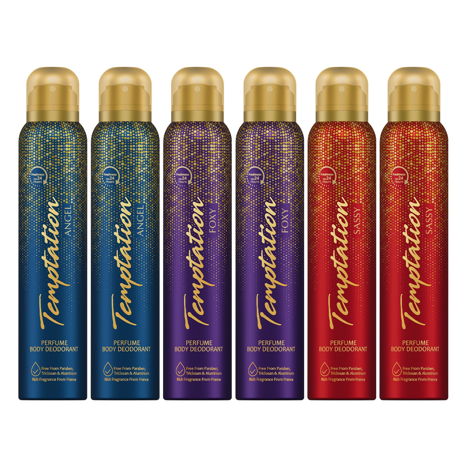 Temptation perfume deo pack of 6