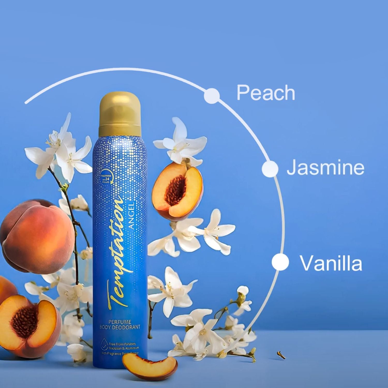 TEMPTATION Pack of 2 Angel Perfume Body Deodorant For Women - 150ml Each