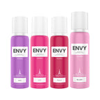 Pack of 4 Deos For Women (Kiss, Luv, Pout) - 120ml Each + (Blush 140ml) 