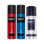 Envy Pack of 3 Deos For Men (Dark 140ml + Fiery 140ml + Sigma 165ml)