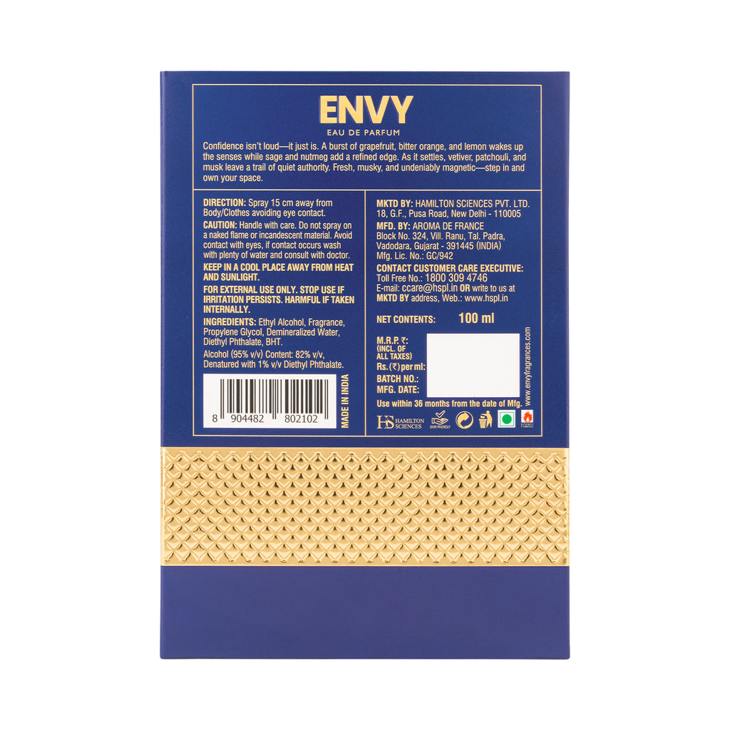 EMINENCE Perfume for Men Back Side