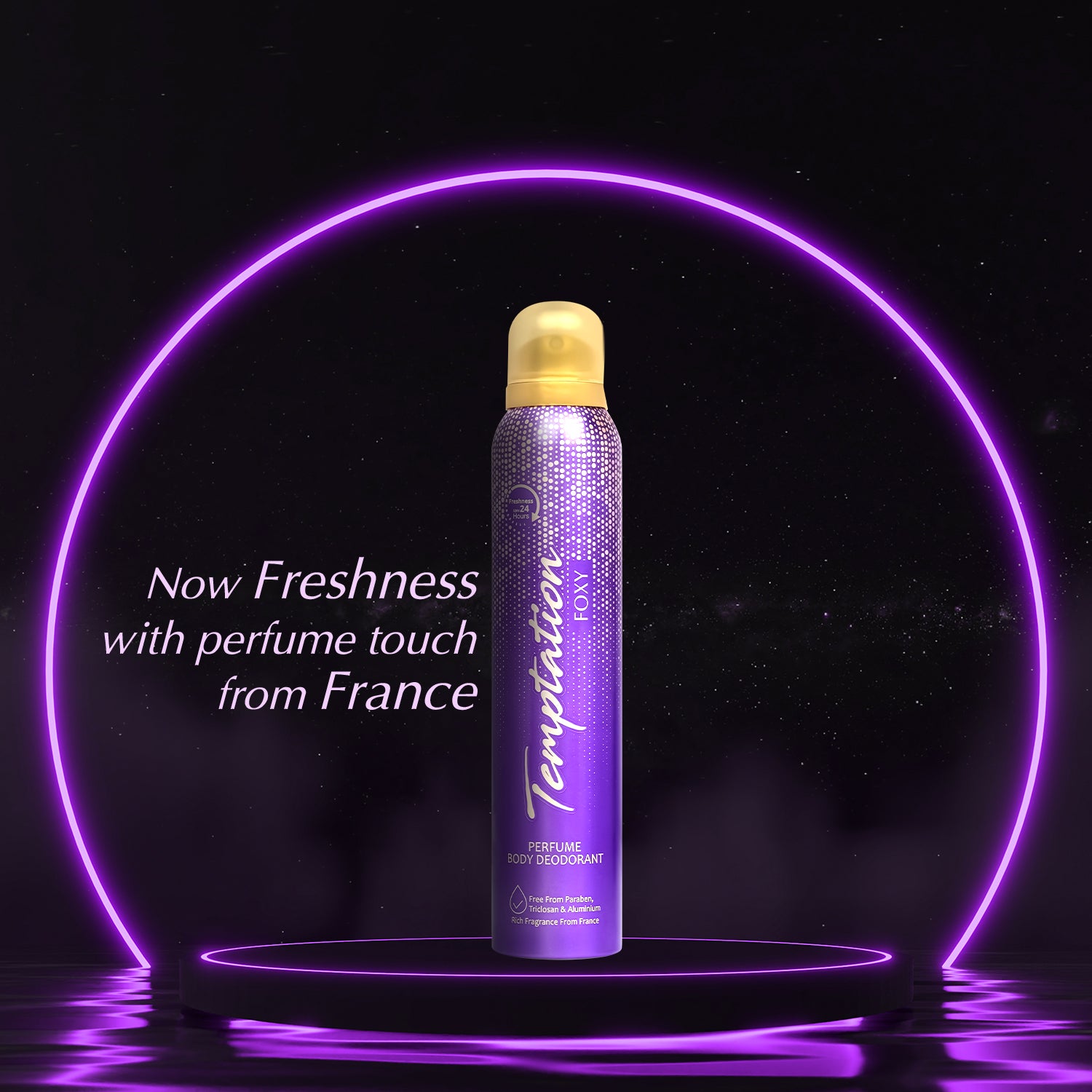 TEMPTATION Pack Of 2 Foxy Perfume Body Deodorant For Women - 150ml Each