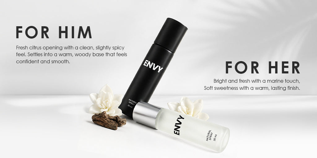 Natural Spray Perfume Gift Pack For Men & Women - 30ml Each | Long Lasting Luxury Perfume | ENVY
