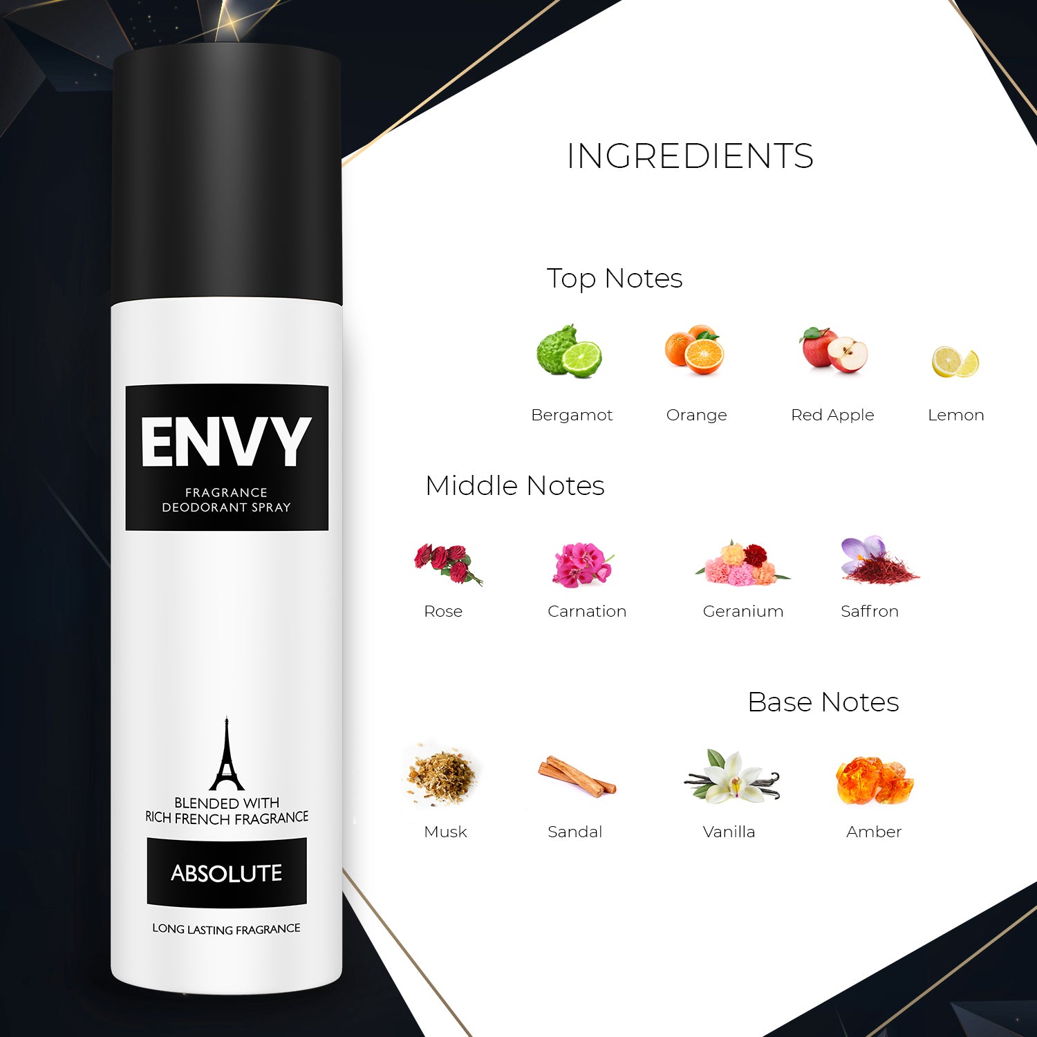 Absolute Deodorant For Men - 120ml Ingredients