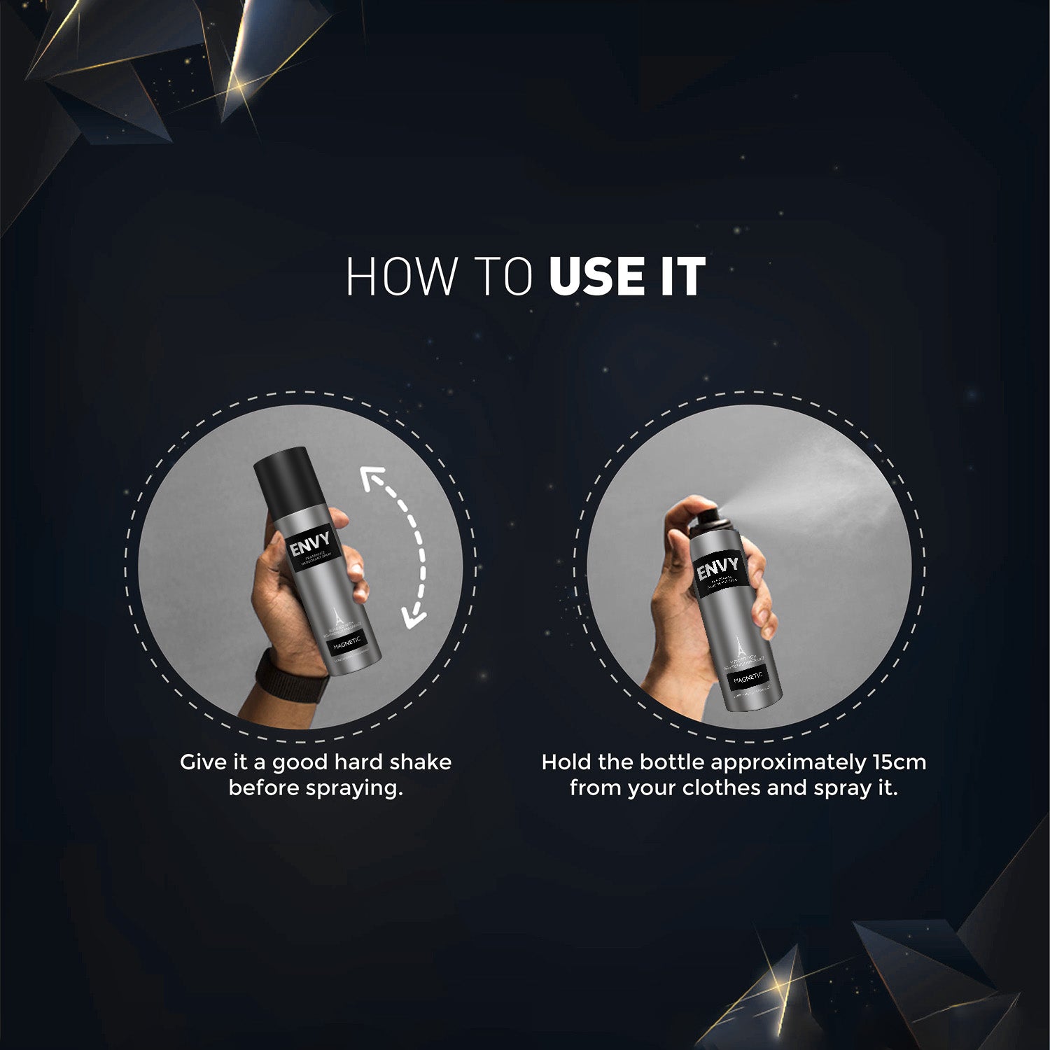 Magnetic Deodorant For Men - 120ml - How to use?