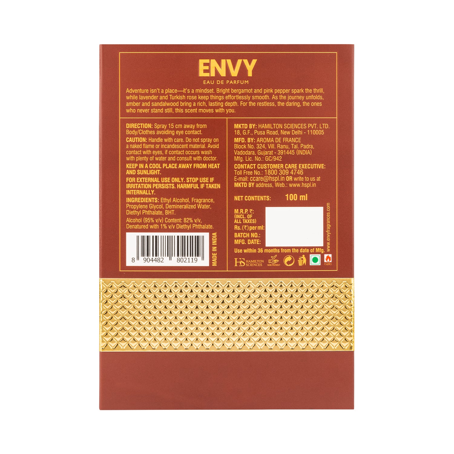 EXPLORER Perfume for Men Back Side