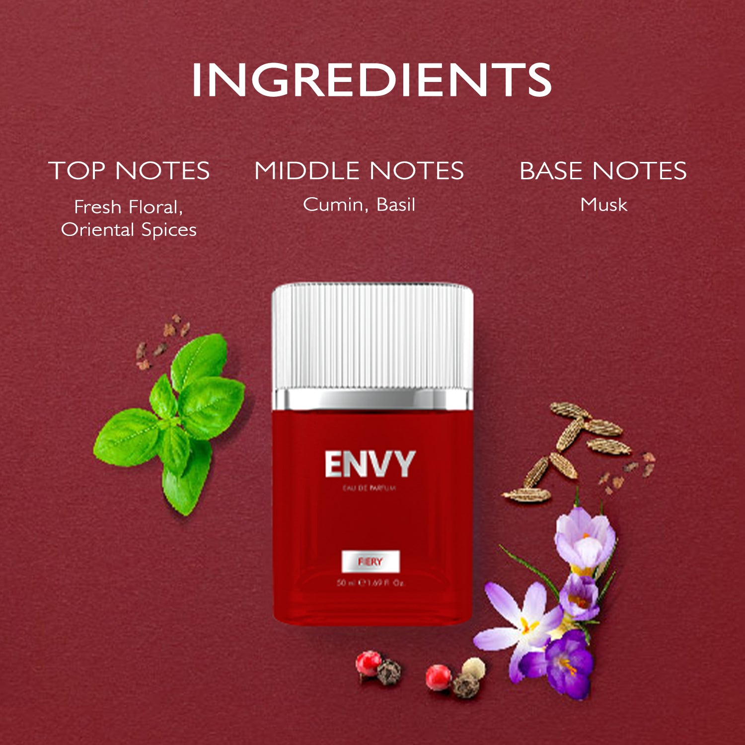 Fiery Perfume for Men - 50ml - Ingredients