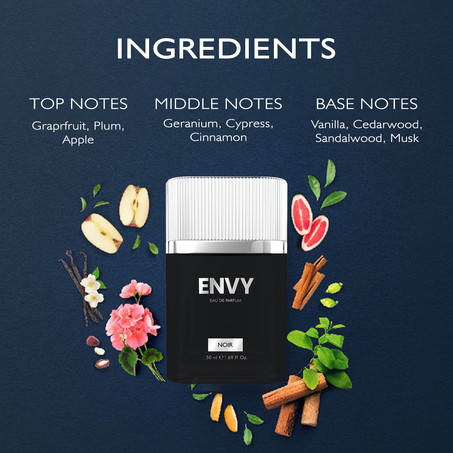 Noir Perfume for Men - 50ml - Ingredients