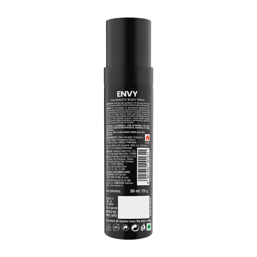 ENVY Pack of 4 Blaze Nano Deodorant For Men - 30ml Each