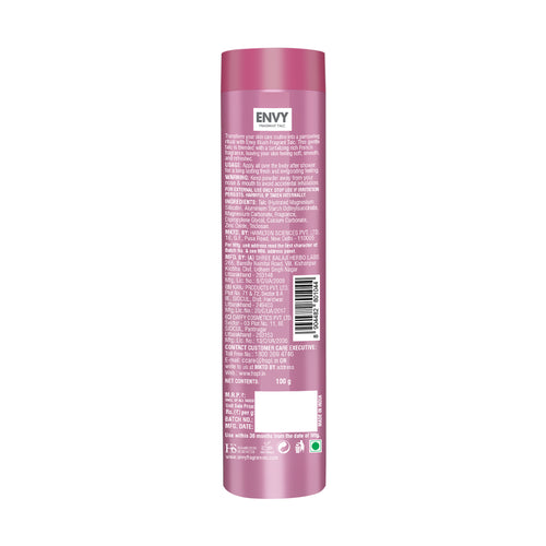 ENVY Blush Talcum For Men - 100g Back Side