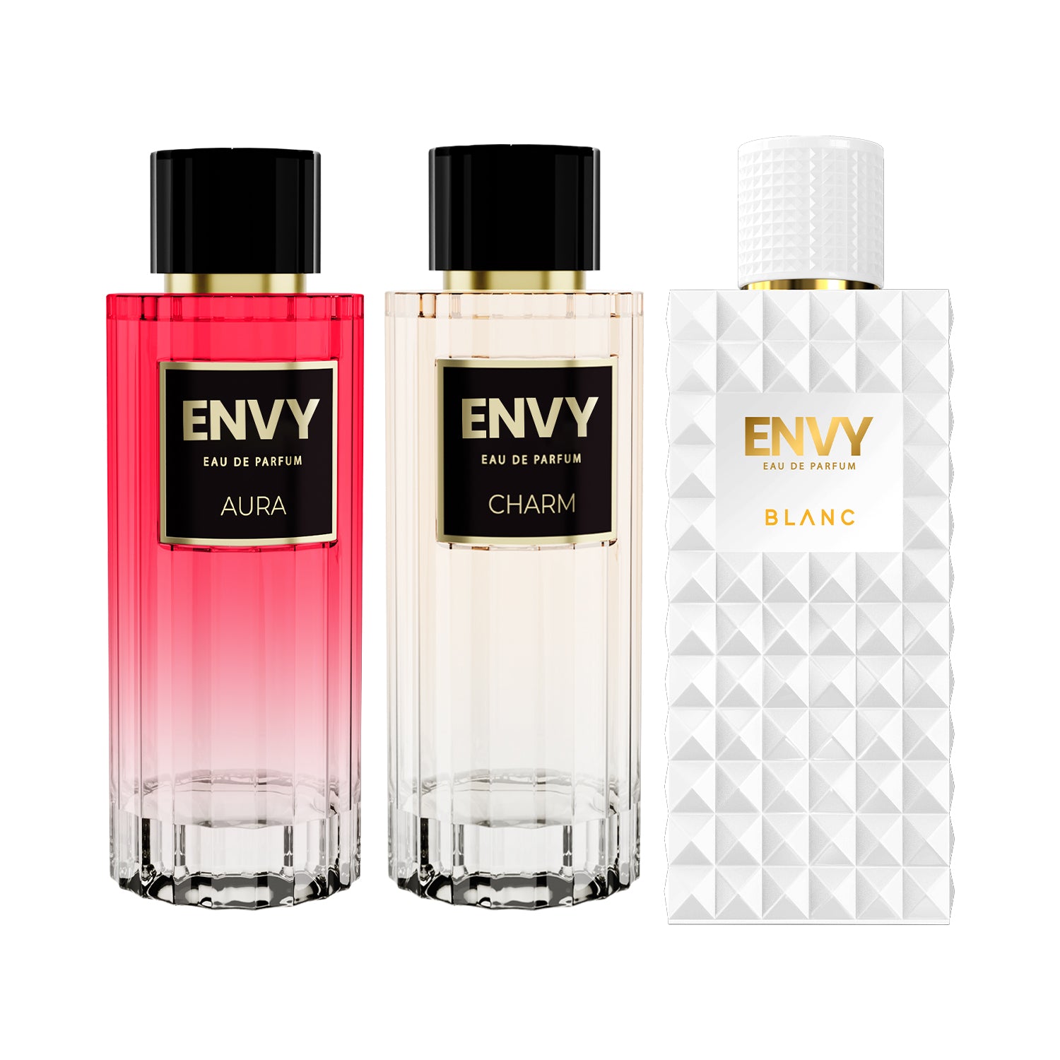 Pack of 3 Perfumes For Women (Aura + Charm + Blanc) - 100ml Each
