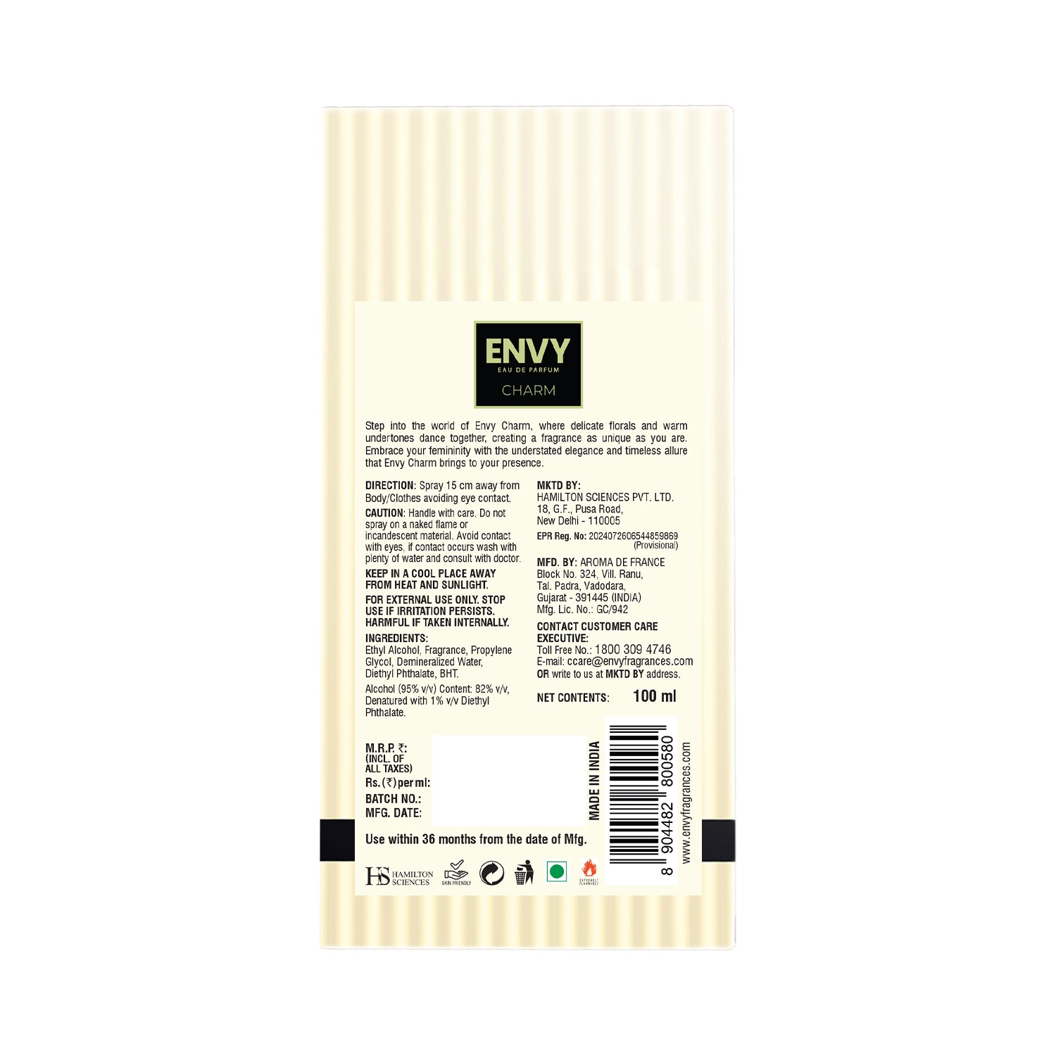 ENVY Charm Perfume For Women - 100ml -SALE