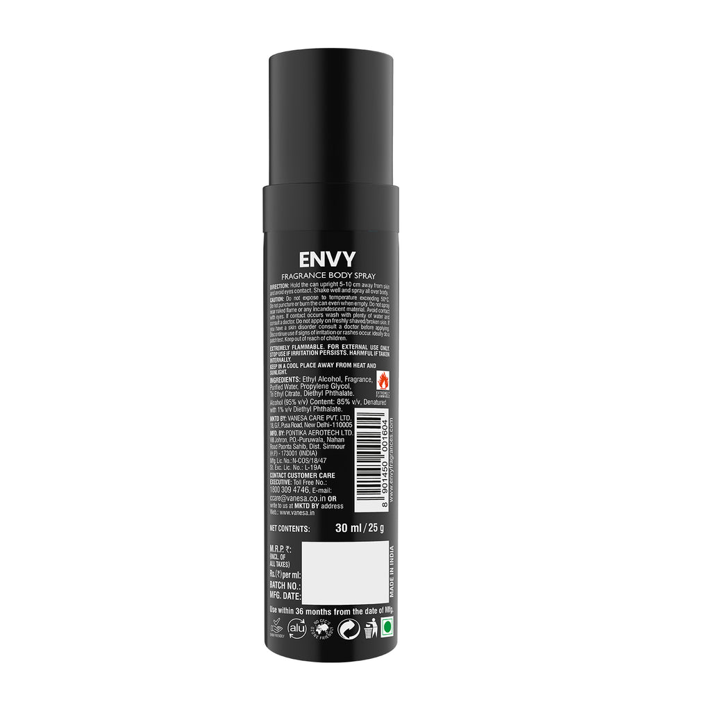 ENVY Pack of 4 Club Nano Deodorant For Men - 30ml Each