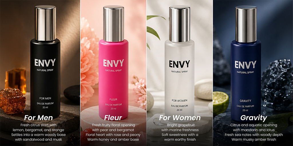 Natural Spray Gift Set | 4 x 20ml | ENVY