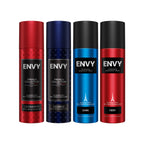 Pack of 4 Deos for Men (George, Dark, Fiery 120/140ml + Leonardo 120ml) ENVY