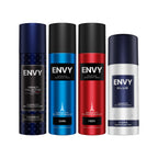 Envy Pack of 4 Deos For Men (Dark + Fiery + George 120/140ml + Sigma 165ml)