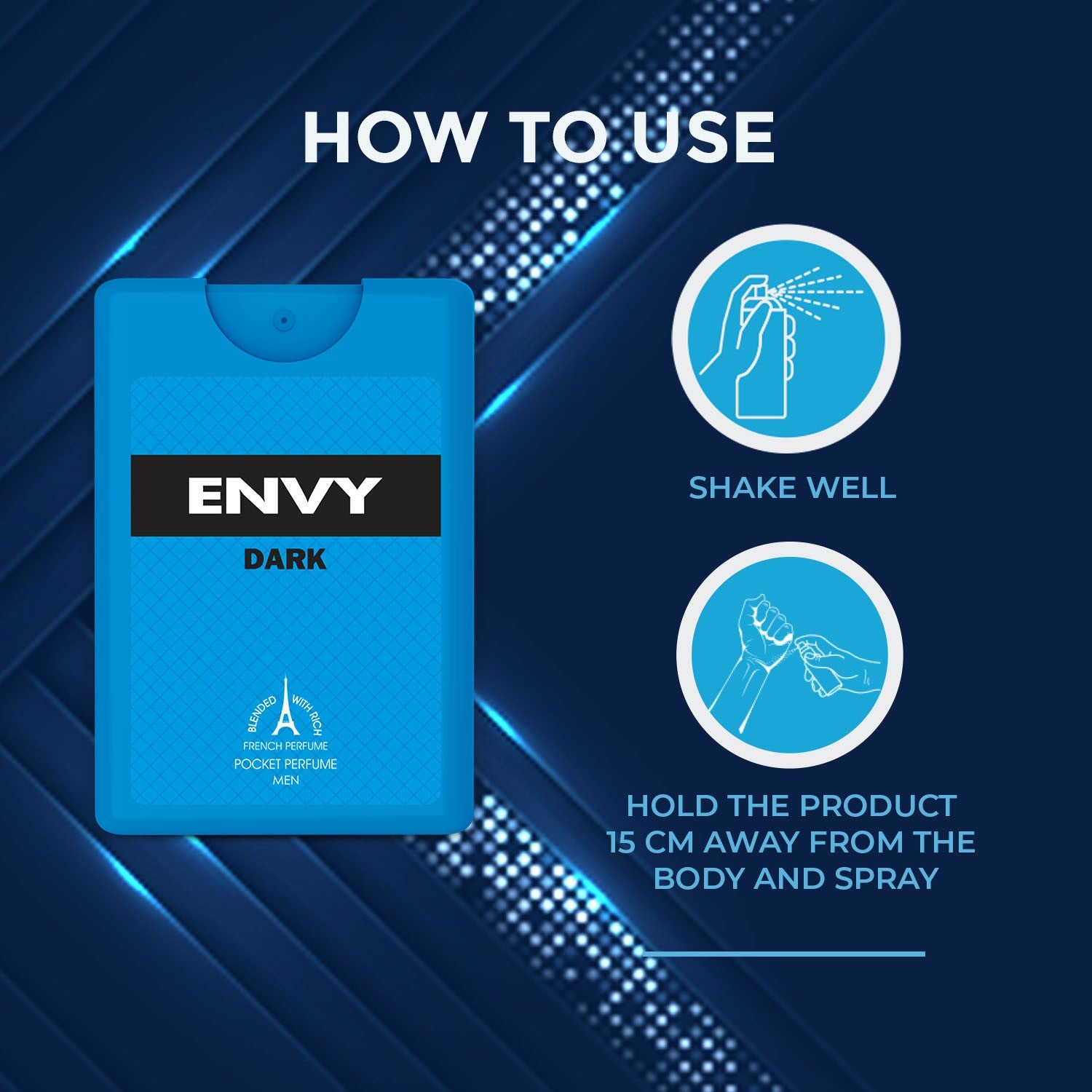 ENVY Pack of 4 Dark Pocket Perfumes - 18ml Each