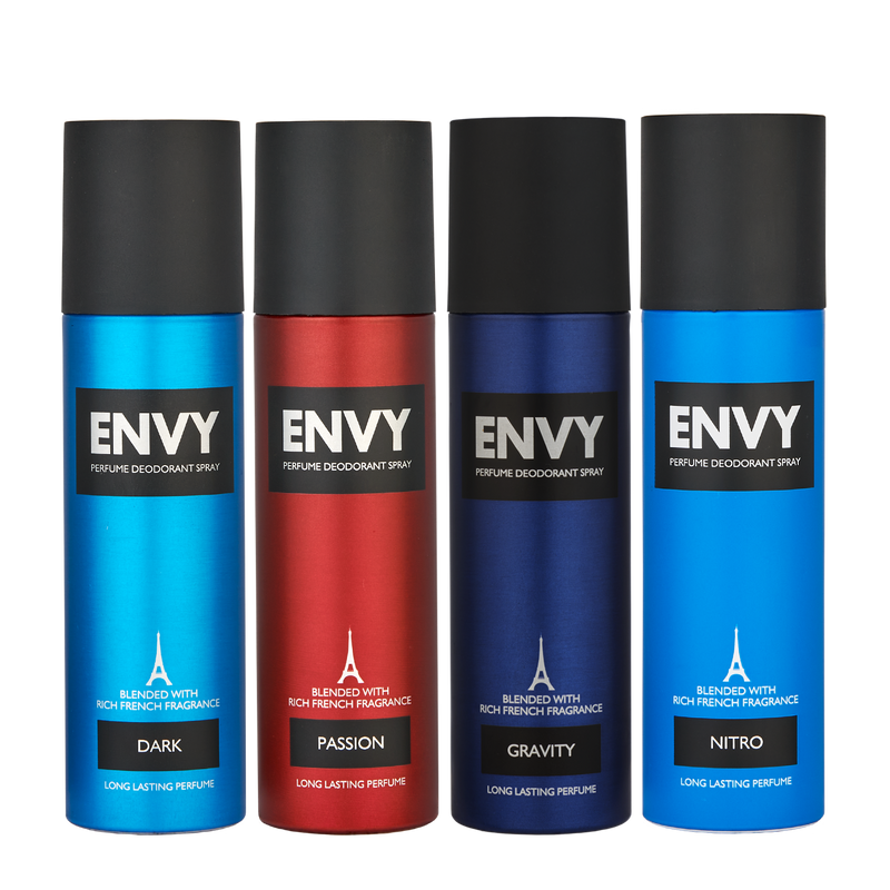 Envy Deodorant Combo Dark + Passion + Gravity + Nitro 120ml*4