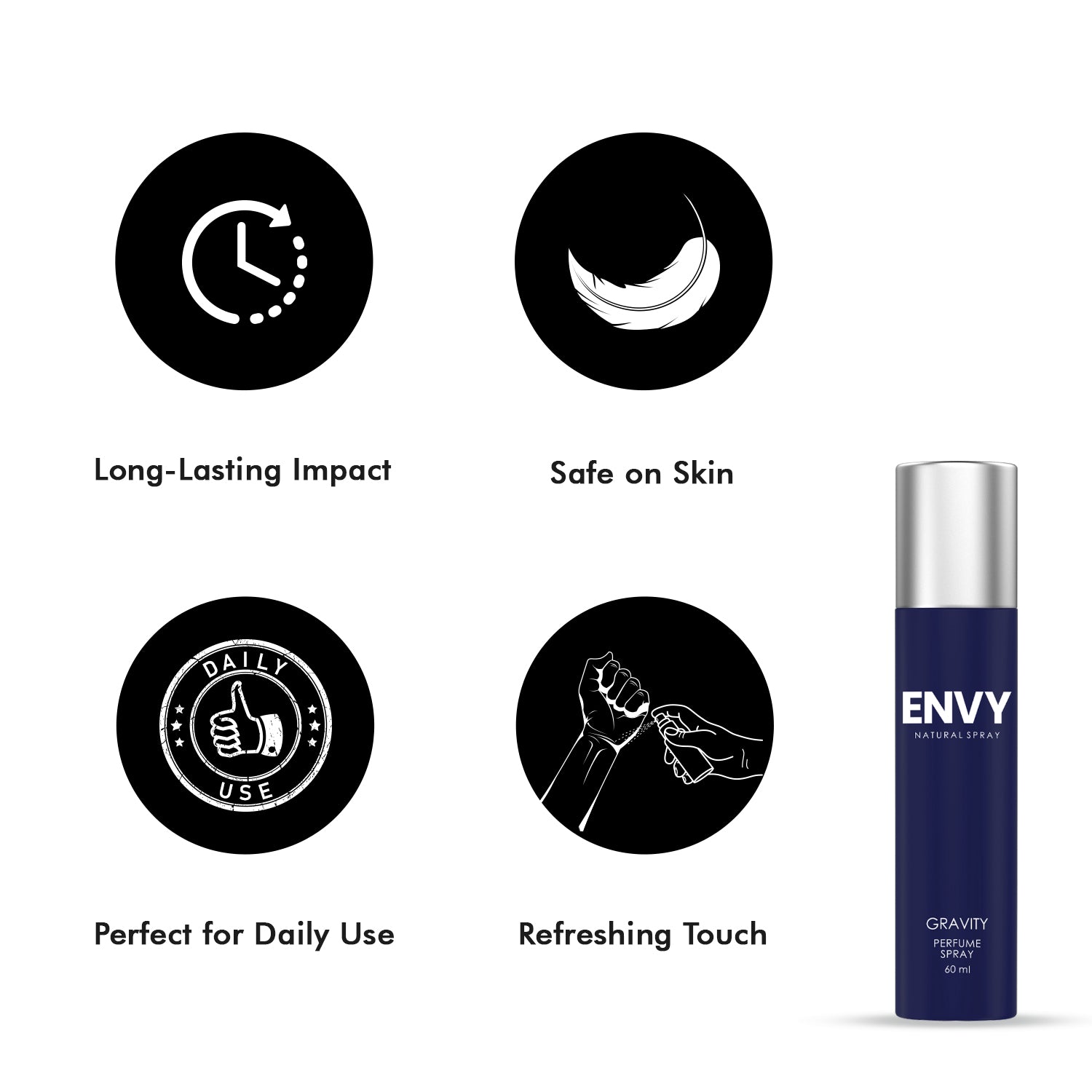 ENVY Gravity Perfume 60ml - Features