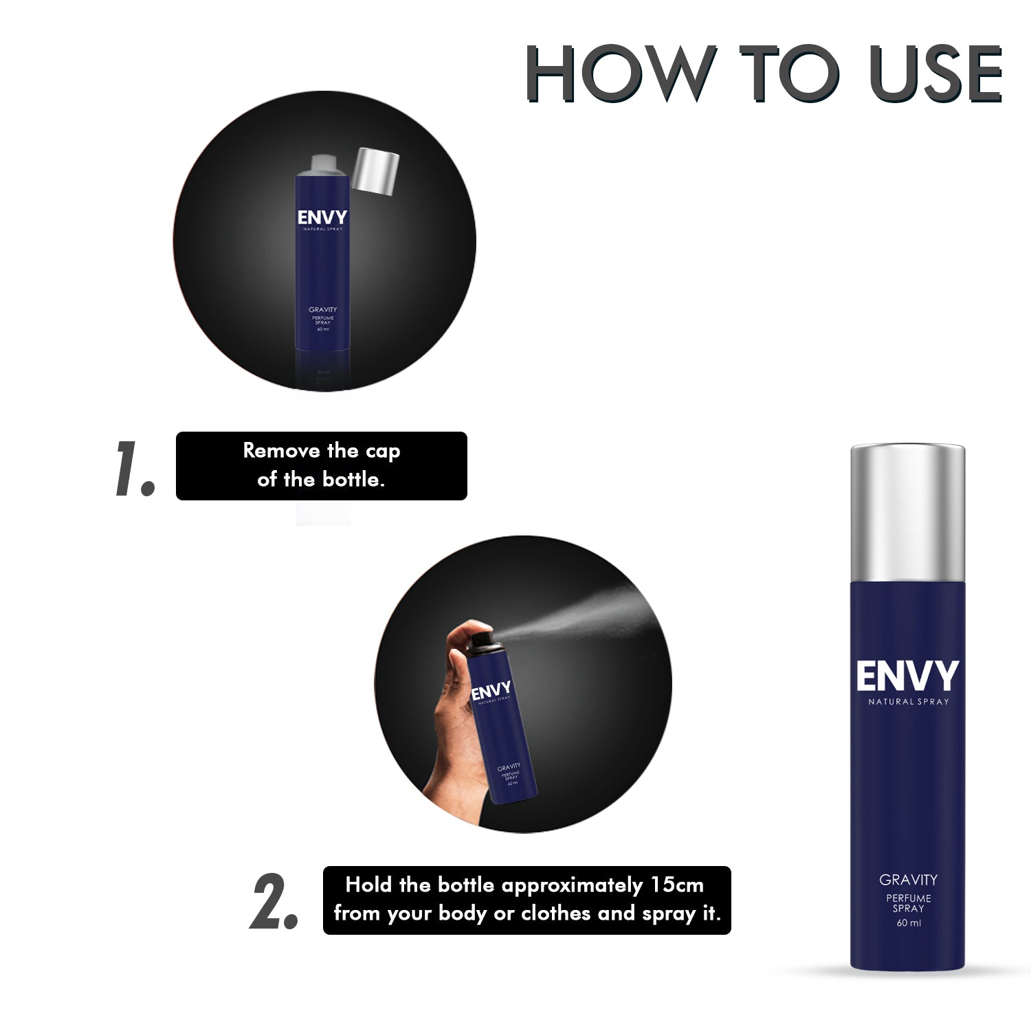 ENVY Gravity Perfume 60ml - How to use?