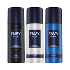 Pack of 3 Deodorant Spray For Men (Vibe + Sigma + EXUDE) - 165ml Each