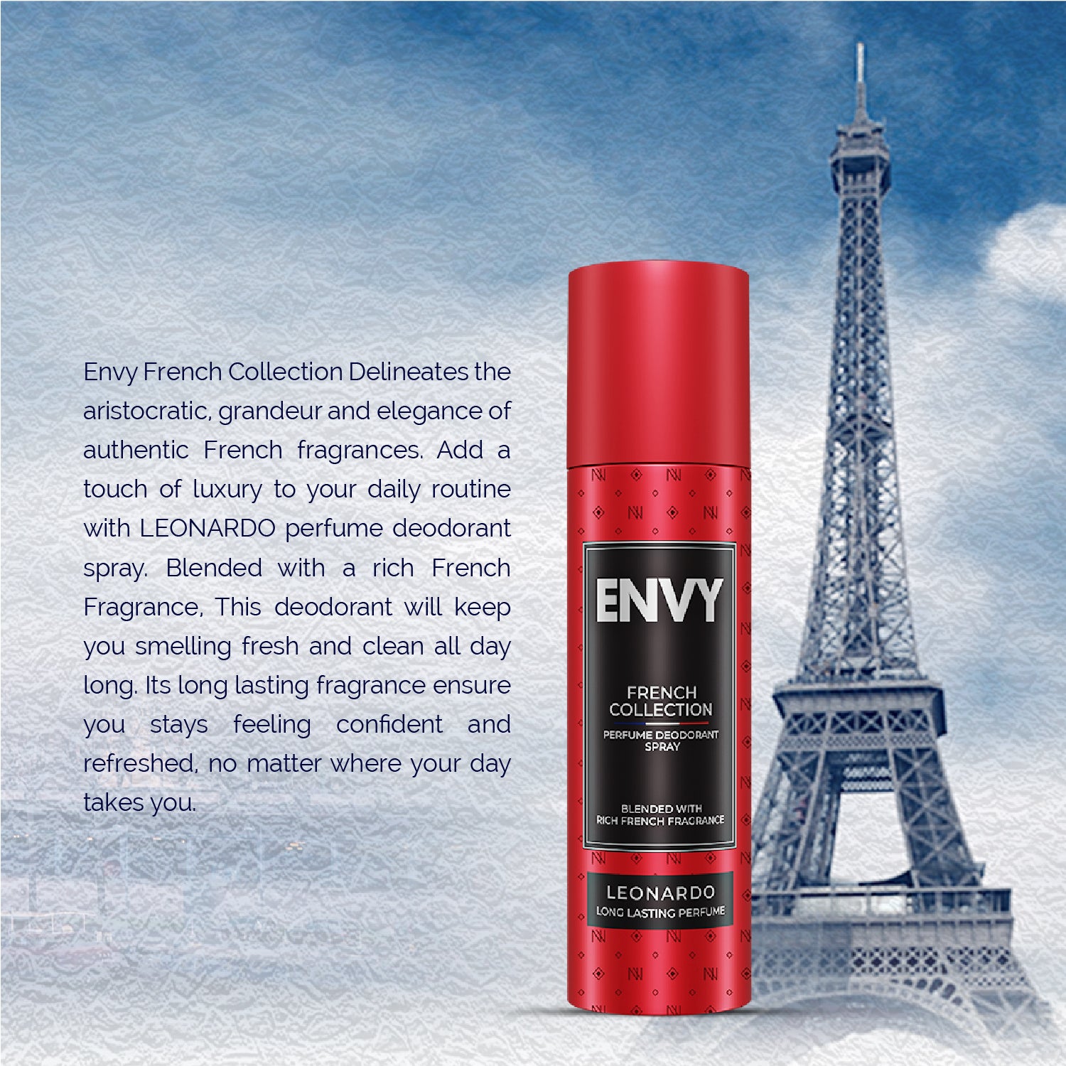 ENVY Pack of 3 Deos for men (Arnold + George + Leonardo) - 120ml Each