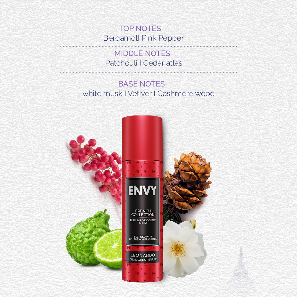 ENVY Pack of 3 Deos for men (Arnold + George + Leonardo) - 120ml Each -SALE