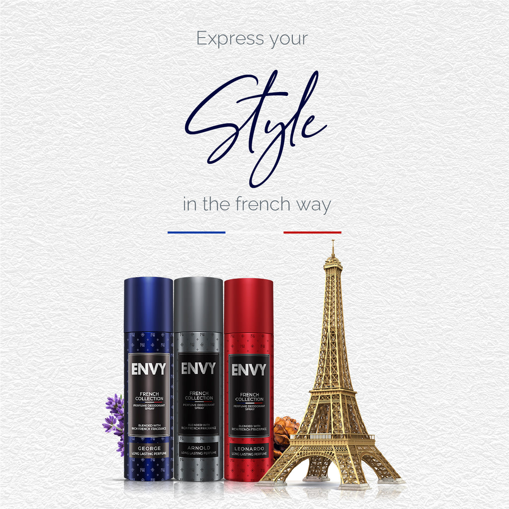 ENVY Pack of 3 Deos for men (Arnold + George + Leonardo) - 120ml Each -SALE