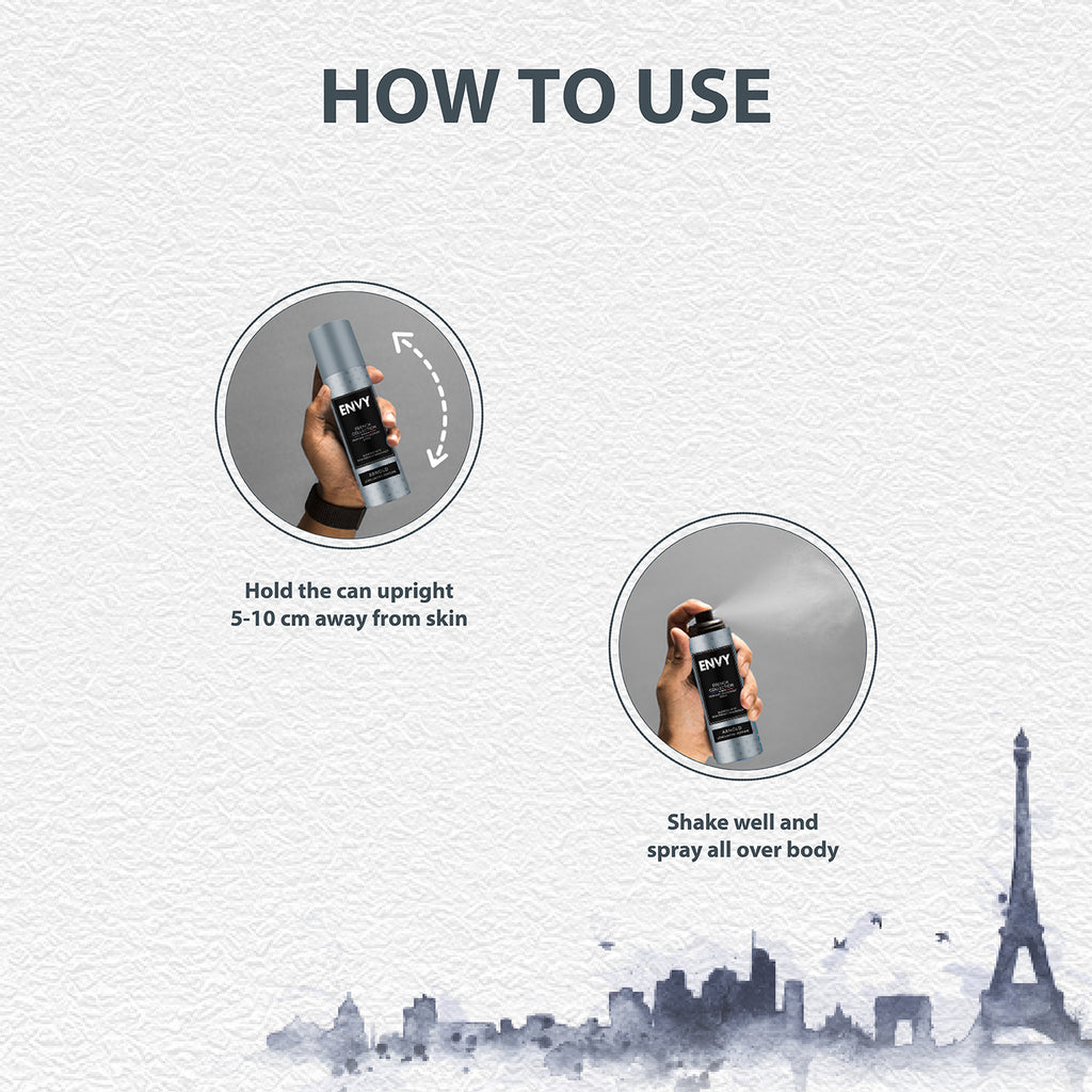 ENVY Pack of 3 Deos for men (Arnold 120ml + George 120ml + Vibe 165ml) - Sale