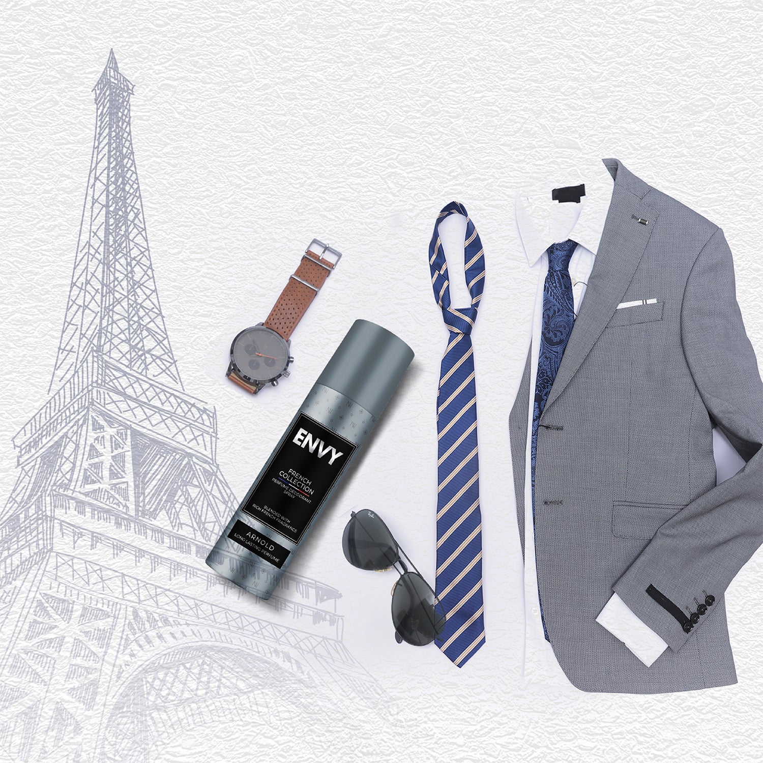 ENVY Pack of 3 Deos for men (Arnold 120ml + George 120ml + Vibe 165ml) - Sale