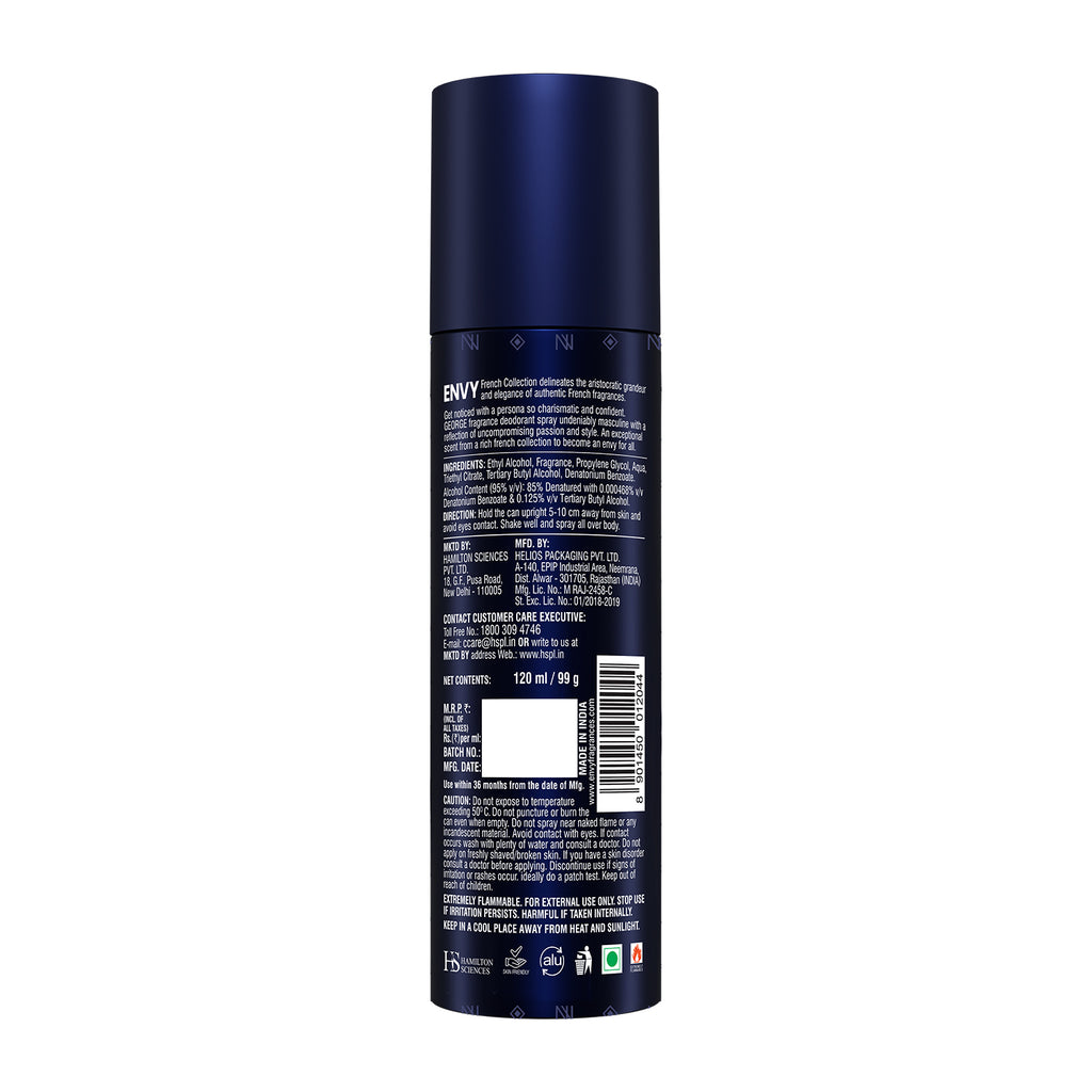 George Deodorant For Men - 120ml - Back Image